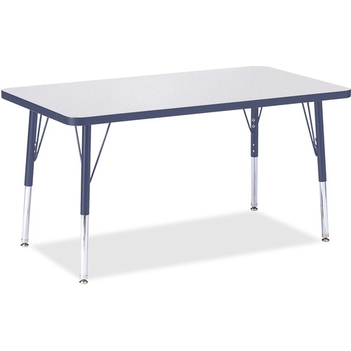 Jonti-Craft, Inc.  Kydz Activity Table, 24"x36"x15"-24", Gray/Navy