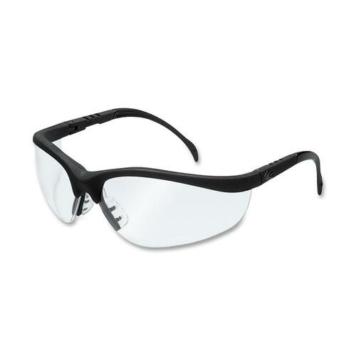 MCR Safety  Eyewear,Adjustable Temples,11 Degree Base,Matte Black Frame