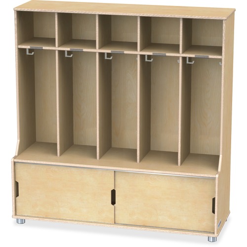 Jonti-Craft, Inc.  TrueModern 5-Space Locker, 48-1/2"x17-1/2"x50", Baltic