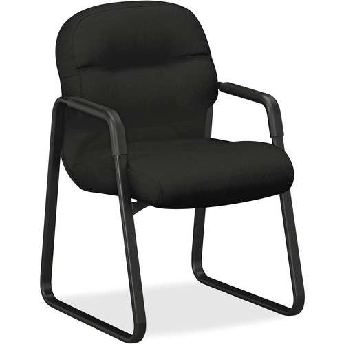 CHAIR,GUEST,W/ARMS,BK