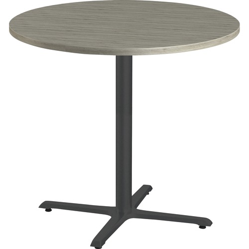 Special-T  X-base Table, Round Top, 36"Dx42"H, Aged Driftwood
