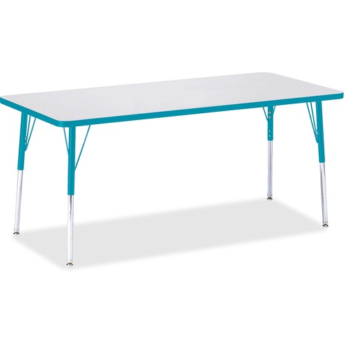 Jonti-Craft, Inc.  Activity Table, Rectangle, 24"-31"x30"x72", Teal