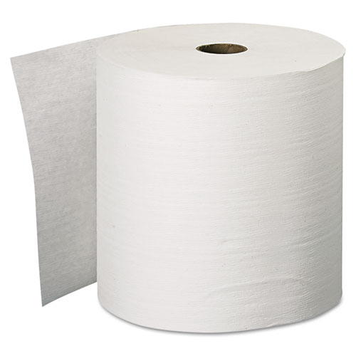 ESSENTIAL PLUS HARD ROLL TOWELS, 1.5" CORE, 8" X 600 FT, WHITE, 6 ROLLS/CARTON