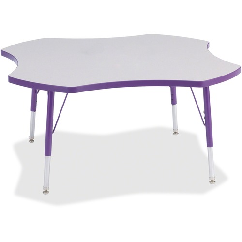 Jonti-Craft, Inc.  Activity Table, Four-Leaf, 15"-24"x48", Purple