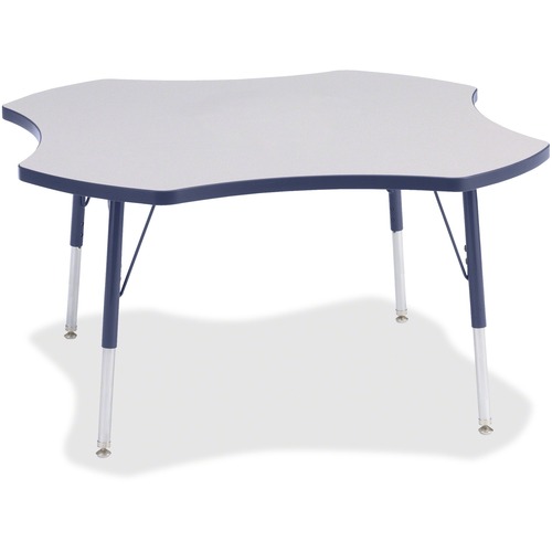 Jonti-Craft, Inc.  Activity Table, Four-Leaf, 24"-31"x48", Navy