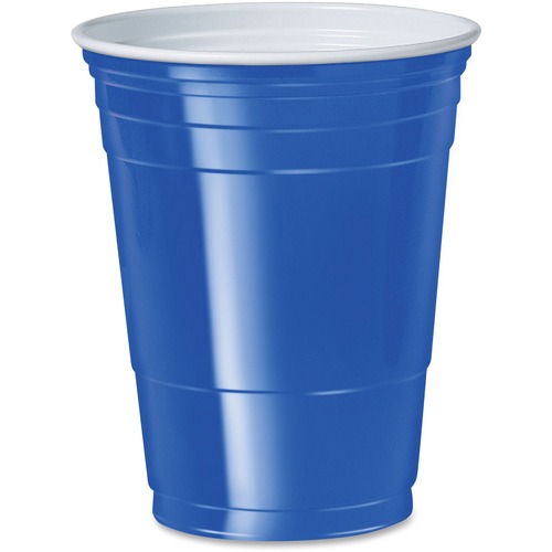 Solo Cup Company  Party Cups, Plastic, 16oz., 50/PK, Blue
