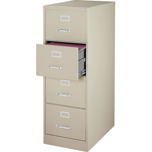 Lorell  Vertical File Cabinet, 18"x28-1/2"x52", Putty