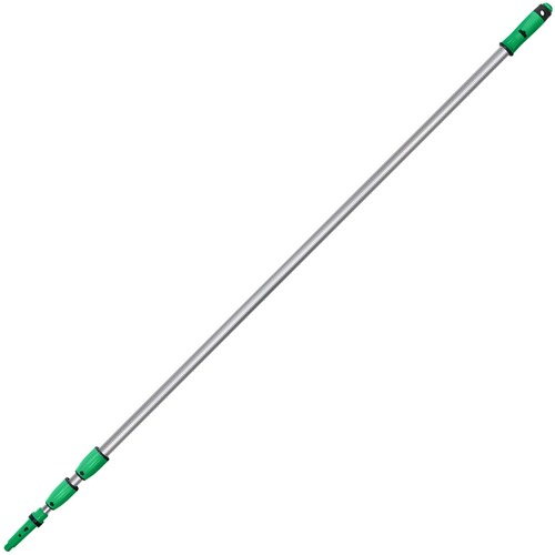 Opti-Loc Aluminum Extension Pole, 30 Ft, Three Sections, Green/silver