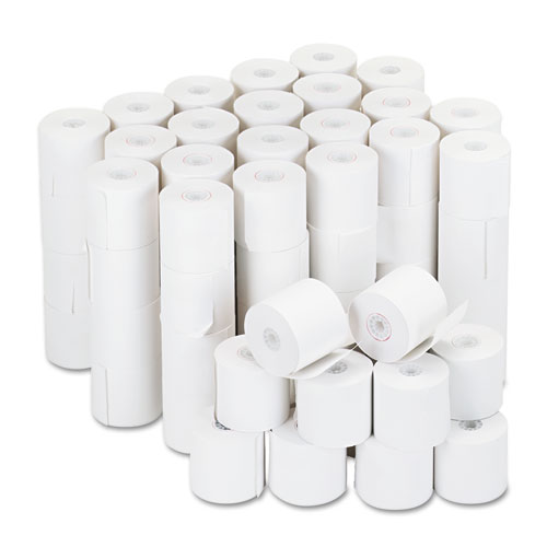 IMPACT AND INKJET PRINT BOND PAPER ROLLS, 0.5" CORE, 2.25" X 126 FT, WHITE, 100/CARTON