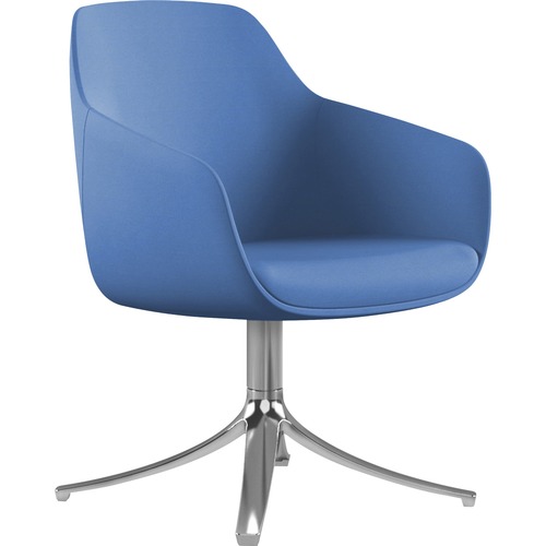 9to5 Seating  Lounge Chair,Swivel,24-1/2"x24"x34-1/2",BE Fabric/PLSHD Base