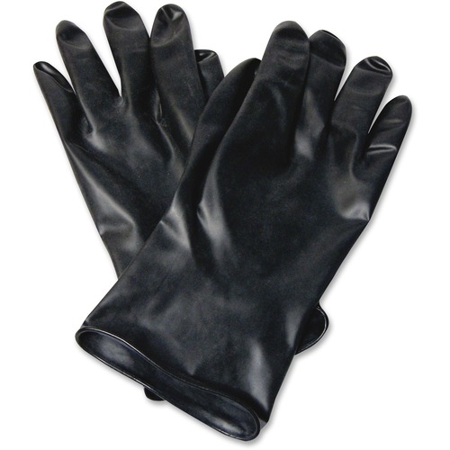 North Safety Products  Butyl Chemical Protection Gloves, SZ-8, 13mil, 1/PR, BK