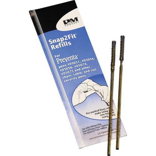 REFILL FOR PMC PREVENTA, MMF KABLE AND SENTRY COUNTER PENS, MEDIUM POINT, BLACK INK, 2/PACK