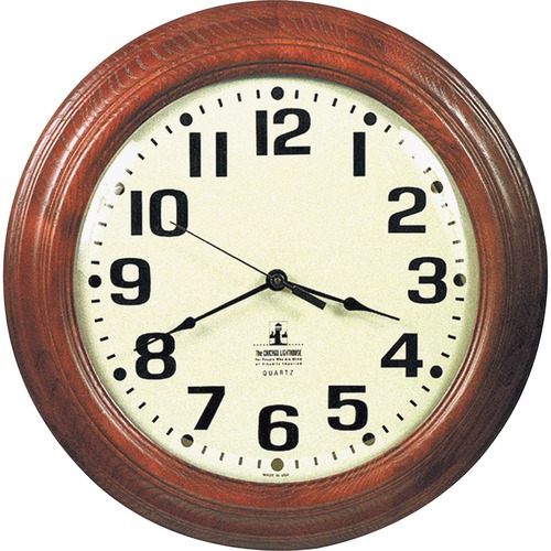 CLOCK,WALL,16",MAHOGANY