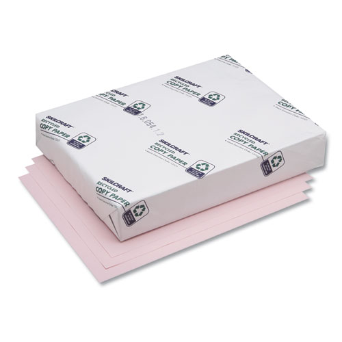 7530010719794 SKILCRAFT BOND PAPER, 92 BRIGHT, 20LB, 8.5 X 11, PINK, 500 SHEETS/REAM, 10 REAMS/CARTON