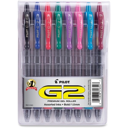 PEN,GEL,G2,1.0MM,8PK POUCH