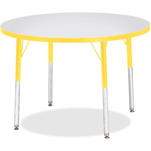 Jonti-Craft, Inc.  Activity Table, Round, 24"-31"x36", Yellow