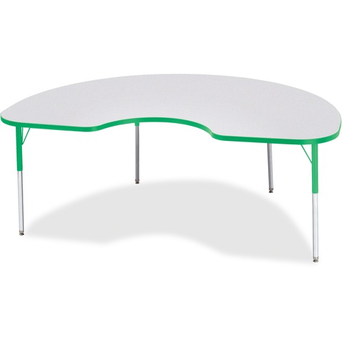 Jonti-Craft, Inc.  Activity Table, Kidney, 24"-31"x48"x72", Green