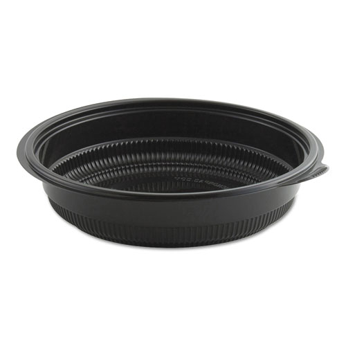 MICRORAVES INCREDI-BOWL BASE, 32 OZ, 8.5" DIA X 1.92"H, BLACK, 150/CARTON