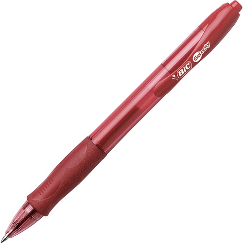 GEL-OCITY RETRACTABLE GEL PEN, 0.7 MM, RED INK, TRANSLUCENT RED BARREL, DOZEN