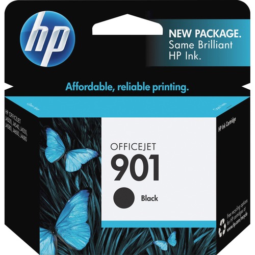 Hewlett-Packard  Ink Cartridge, HP901, 200 Page Yield, Black