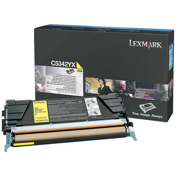 Lexmark C5342YX Yellow OEM High Yield Laser Toner Cartridge
