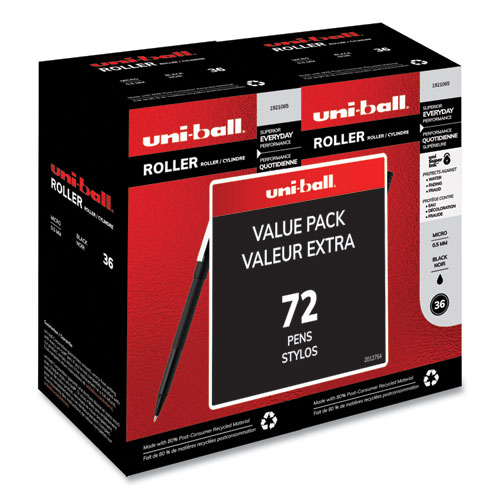PEN,UB,ROLLER,72/PK,BK