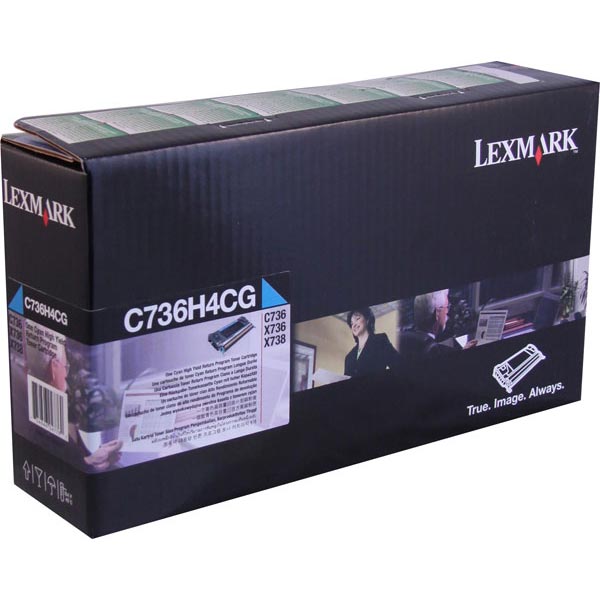 Lexmark C736H4CG (TAA Compliant Version of C736H1CG) Cyan OEM High Yield Toner Cartridge