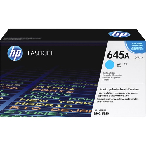 Hewlett-Packard  LaserJet Cartridge F/5500,12,000 Page Yield, Cyan