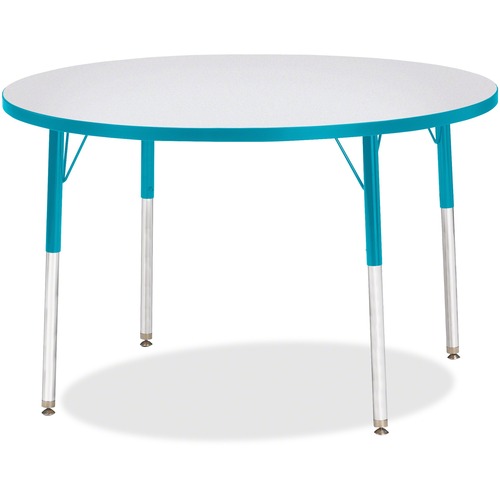 Jonti-Craft, Inc.  Activity Table, Round, 24"-31"x42", Teal