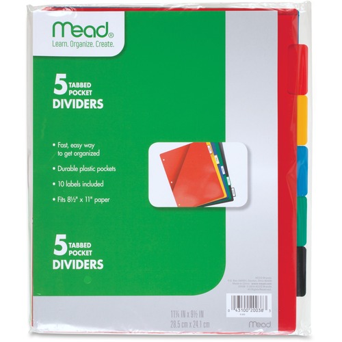 DIVIDER,TABBED,MEAD,AST,5CT