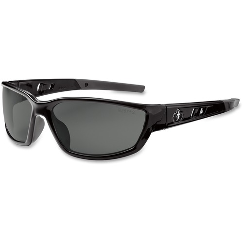 Ergodyne  Blade Stely Smoke Lens Safety Glasses, Black