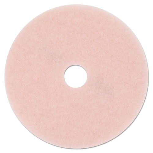 Ultra High-Speed Eraser Floor Burnishing Pad 3600, 27" Diameter, Pink, 5/carton