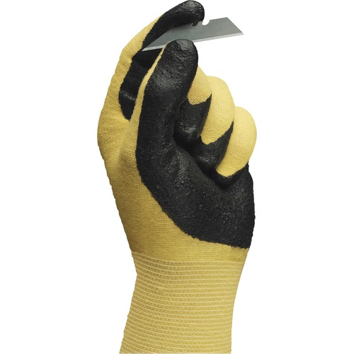 Hyflex Ultra Lightweight Assembly Gloves, Black/yellow, Size 9, 12 Pairs