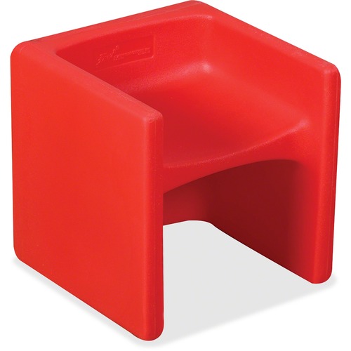 CHAIR,CUBE,MULTI-USE,RED
