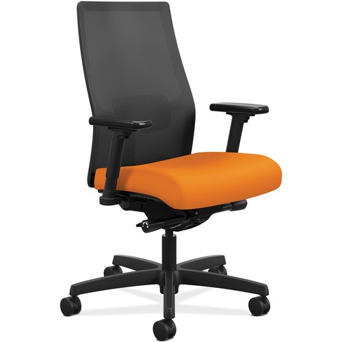 The HON Company  Task Chair, Mesh Back, 27"x28-1/2"x44-1/2", Apricot/BK