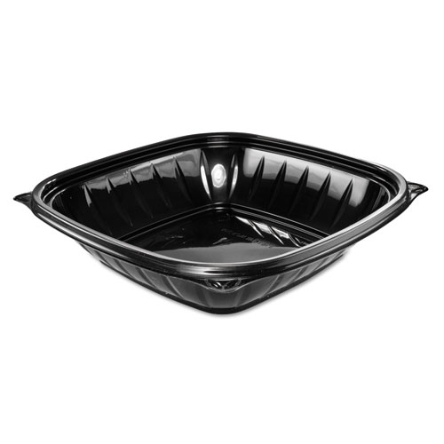 Presentabowls Pro Black Square Bowls, 32 Oz, Plastic, 63/bag, 4 Bags/carton