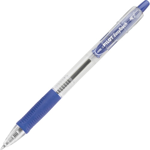 EASYTOUCH RETRACTABLE BALLPOINT PEN, MEDIUM 1MM, BLUE INK, CLEAR BARREL, DOZEN