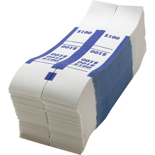 Sparco  Bill Strap, 100, 1000/PK, White/Blue