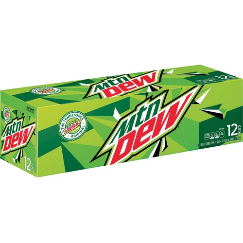 Pepsico  Mountain Dew Drink, 12oz. Can, 12/PK, Green