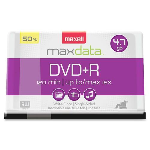 Dvd+r Discs, 4.7gb, 16x, Spindle, Silver, 50/pack