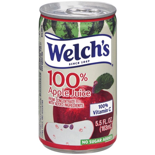 Welch's  Apple Juice, 100% Fruit Juice, 5.5 oz, 48/CT, MI