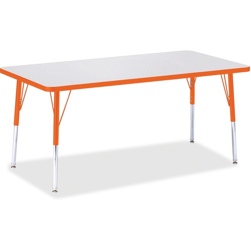 Jonti-Craft, Inc.  Activity Table, Rectangle, 24"-31"x30"x60", Orange