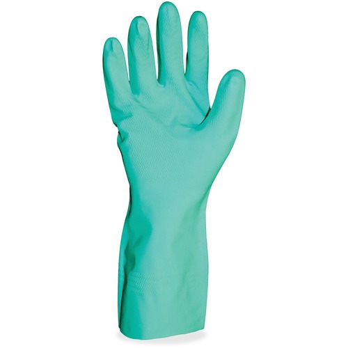 GLOVE,NITRILE,GRN,FLOCK,S