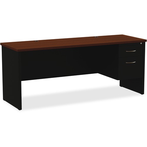 DESK, 24"X72" RH PED,BK/WL