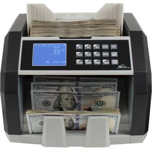 FRONT LOAD BILL COUNTER W/ VALUE COUNTING/COUNTERFEIT DETECTION, 1500 BILLS/MIN