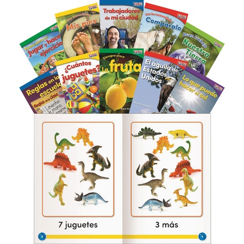 Shell Education Teacher Created Materials  TIME for Kids Set 2, Spanish, 5-1/4"Wx7-3/4"H, 10/ST, Multi