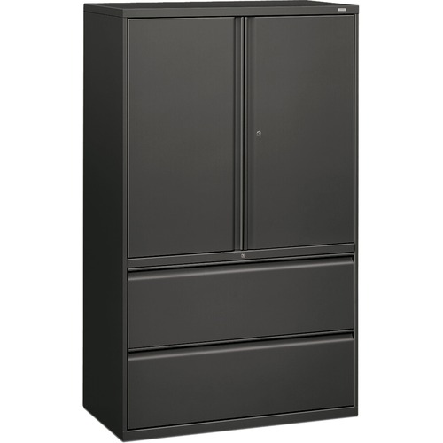 The HON Company  Lateral File,w/ Storage,2-drawer,42"x18"x64-1/2",Charcoal