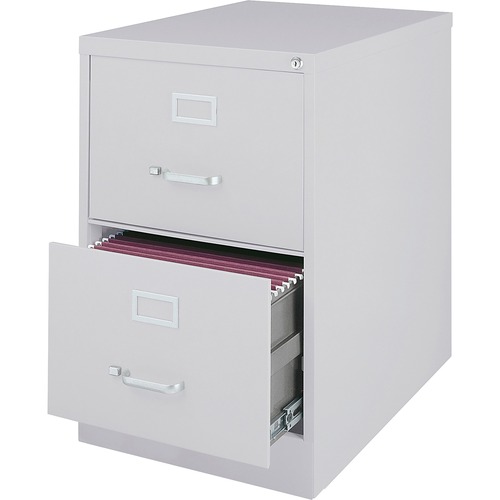 Lorell  Vertical File Cabinet, 2 DR, LGL, 18"X28-1/2"X28-3/4", LGY