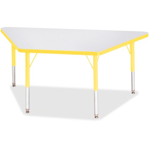 Jonti-Craft, Inc.  Activity Table, Trapezoid, 11"-15"x24"x48", Yellow