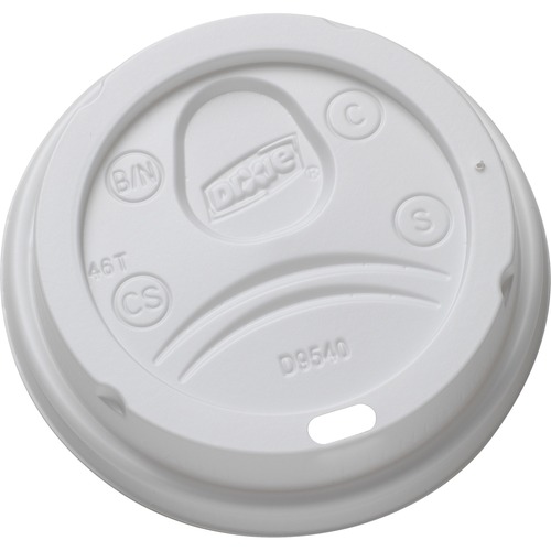 Sip-Through Dome Hot Drink Lids For 10 Oz Cups, White, 100/pack